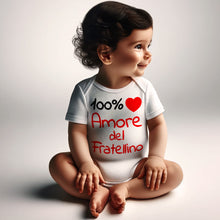 Carica l'immagine nel visualizzatore di Gallery, Body Neonato 100% Amore del fratellino Mezza Manica