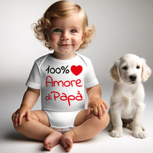 Carica l'immagine nel visualizzatore di Gallery, Body Neonato cotone 100% Amore di Papà Mezza Manica