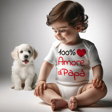 Carica l'immagine nel visualizzatore di Gallery, Body Neonato cotone 100% Amore di Papà Mezza Manica