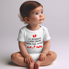 Carica l'immagine nel visualizzatore di Gallery, body neonato auguri Papà ...e poggerò i miei piedi sulle tue orme...