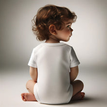 Carica l&#39;immagine nel visualizzatore di Gallery, intimo body neonato bianco a mezza manica scollo americano puro cotone
