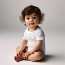 Carica l'immagine nel visualizzatore di Gallery, personalizza body neonato bianco a mezza manica