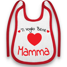 Carica l'immagine nel visualizzatore di Gallery, Bavaglina neonato ti voglio bene mamma