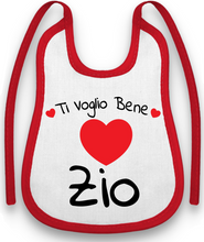 Carica l'immagine nel visualizzatore di Gallery, bavetta Neonato ti voglio bene Zio