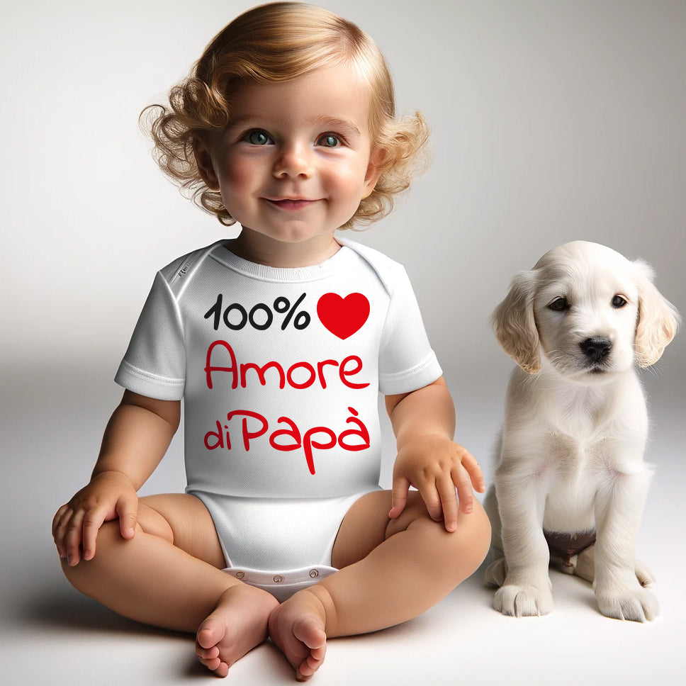 Body Neonato cotone 100% Amore di Papà Mezza Manica