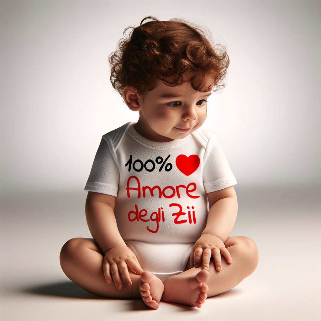 Body Neonato Amore degli Zii a Mezza Manica