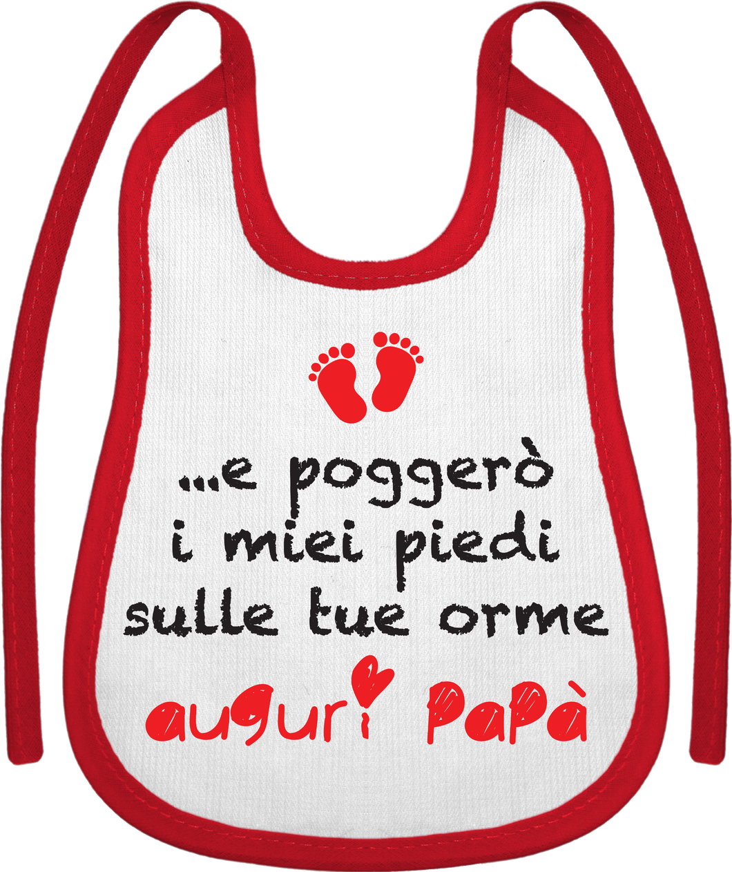 Bavetta neonato le orme di Papà