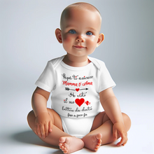 Carica l&#39;immagine nel visualizzatore di Gallery, -Body neonato frase amore della mamma al papà
