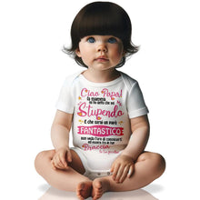Carica l&#39;immagine nel visualizzatore di Gallery, Corredino neonata diventerai papà body maniche corte e cappello e bavetta
