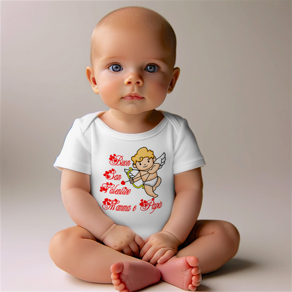 bimbo con body buon san valentino mamma papà