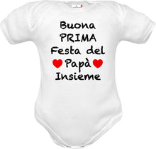 Carica l&#39;immagine nel visualizzatore di Gallery, body neonato maniche corte prima festa papà insieme
