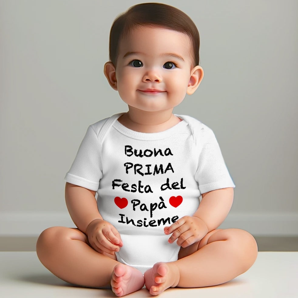 body neonato Buona prima Festa del Papà Insieme