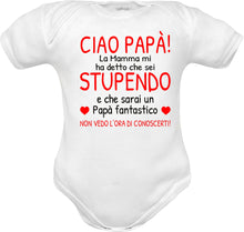 Carica l&#39;immagine nel visualizzatore di Gallery, body neonato frase mamma mi ha detto che sei stupendo
