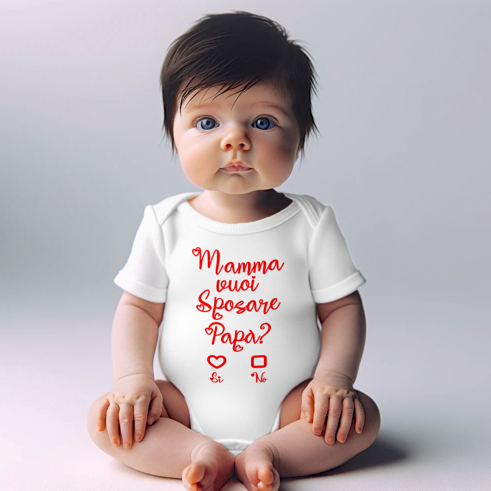 - body neonato frase Mamma vuoi sposare papà?
