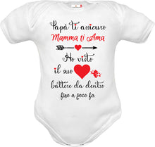 Carica l&#39;immagine nel visualizzatore di Gallery, -Body neonato frase amore della mamma al papà
