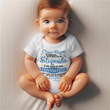 Carica l&#39;immagine nel visualizzatore di Gallery, body neonato Papà Stupendo azzurro
