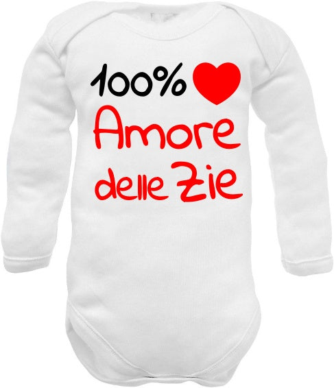 Body Neonato caldo cotone Amore delle Zie maniche lunghe